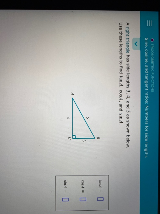 Trigonometric Functions Sine Cosine And Tangent Chegg Com