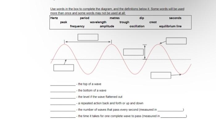 Solved Use words in the box to complete the diagram, and the | Chegg.com