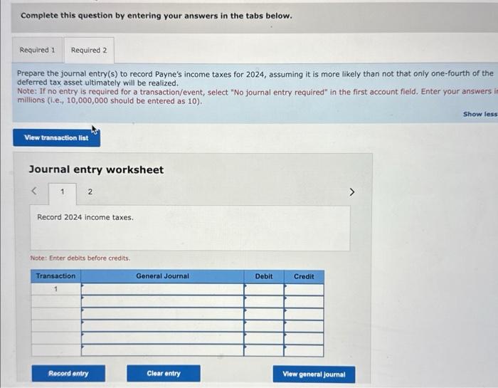 Solved Exercise 16−12 (Static) Deferred Tax Asset; Taxable | Chegg.com