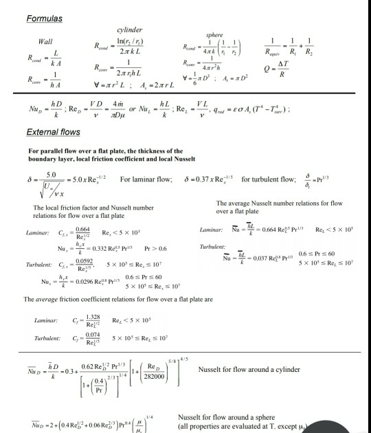 Solved PI) (50 pts.) Experimental results for heat transfer | Chegg.com