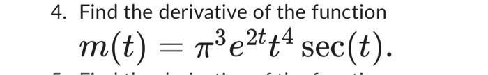 Solved Find the derivative of the function | Chegg.com