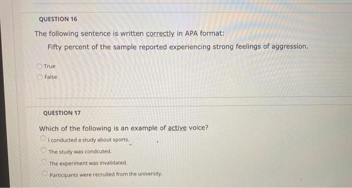 Solved QUESTION 16 The Following Sentence Is Written Chegg