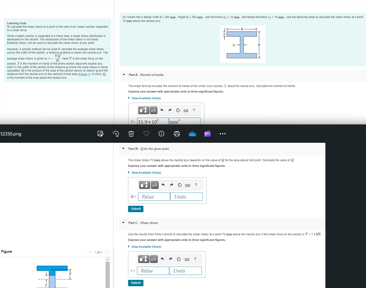 Solved Learning Goal: To calculate the shear stress at a | Chegg.com