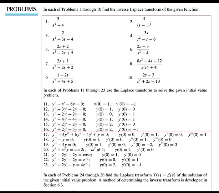 Solved PROBLEMS In each of Problems 1 through 10 find the | Chegg.com