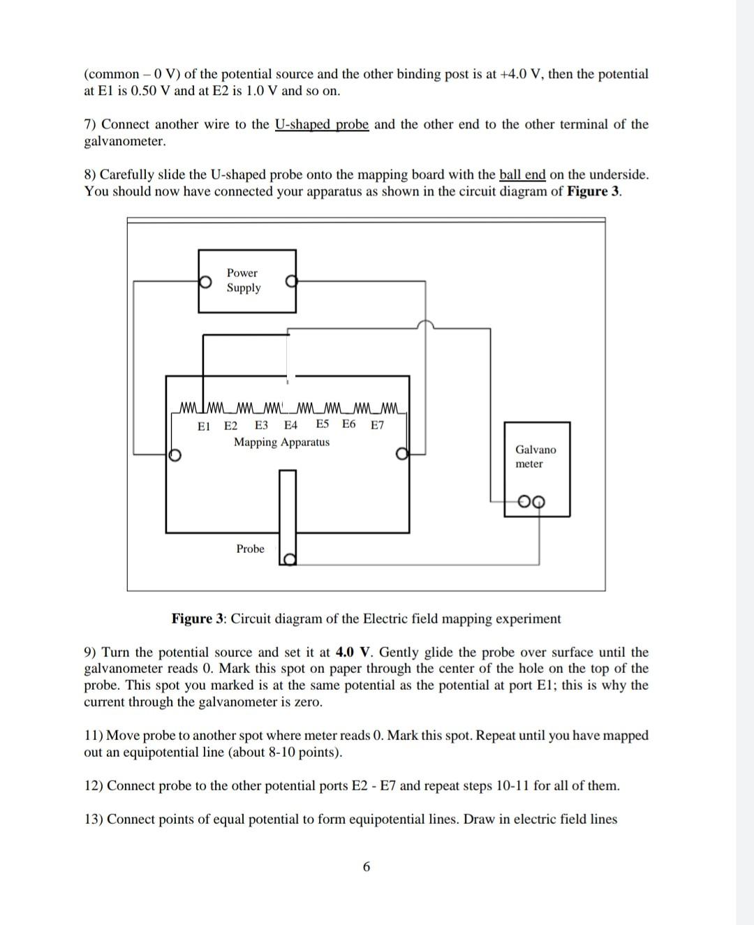 Solved Electric Field Mapping Objective To map the | Chegg.com