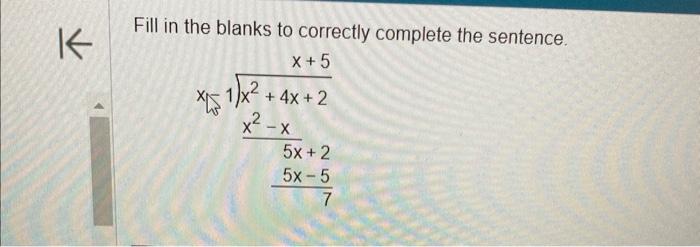 Solved Fill in the blanks to correctly complete the | Chegg.com