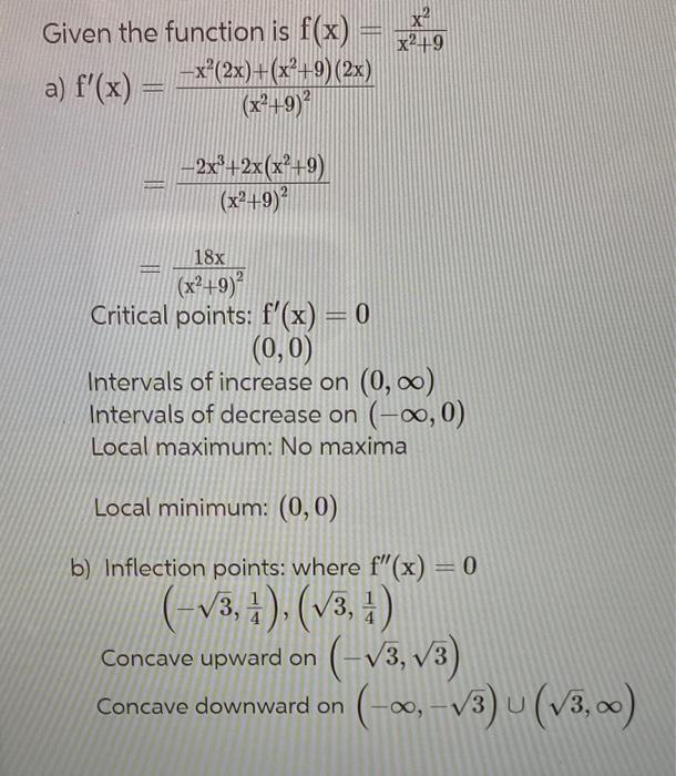 Solved how do you figure out the intervals of increase and | Chegg.com