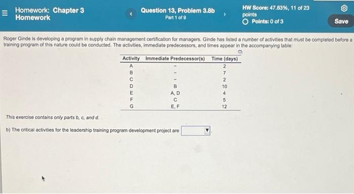 Solved Homework: Chapter 3 Homework Question 13, Problem | Chegg.com