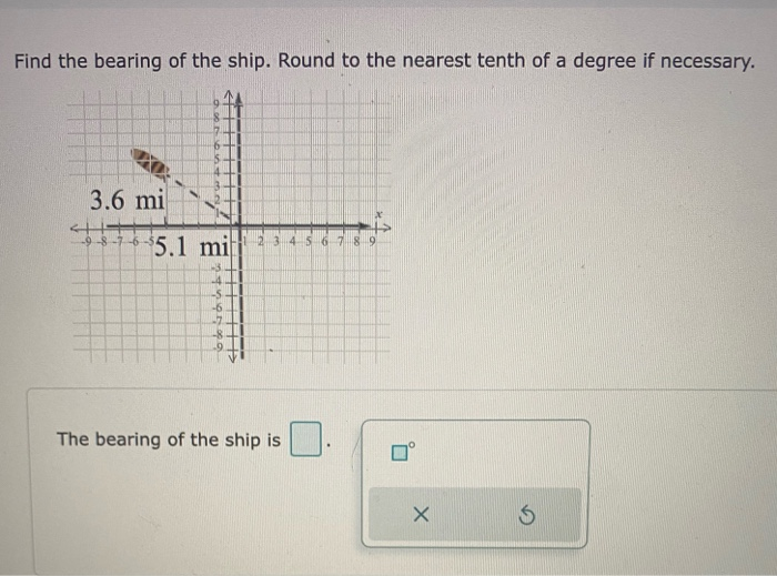 Find The Bearing Of The Ship Round To The Nearest Chegg 