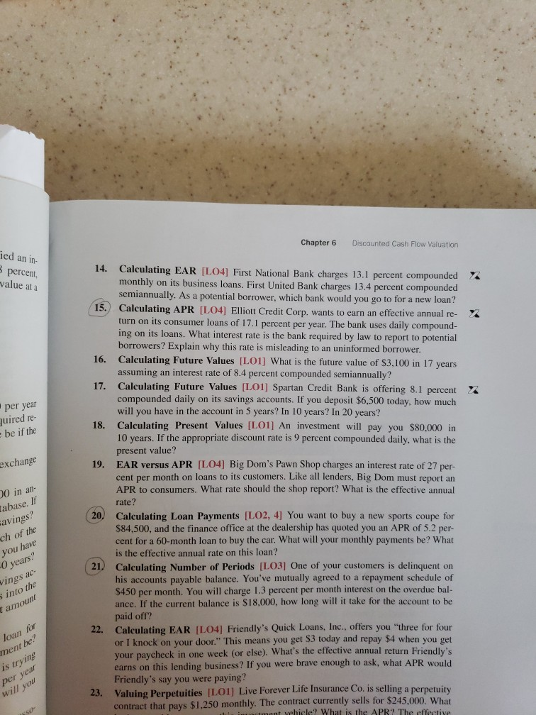 Solved Chapter 6 Discounted Cash Flow Valuation ied an in 3 | Chegg.com