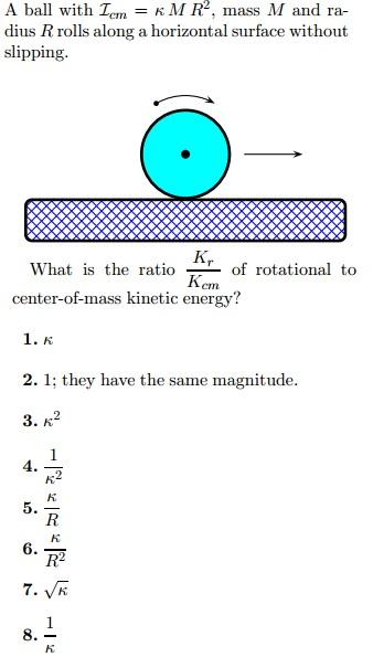 Chemicus Vooraf Soeverein Solved A ball with Lcm = kappa M R2, mass M and radius R | Chegg.com