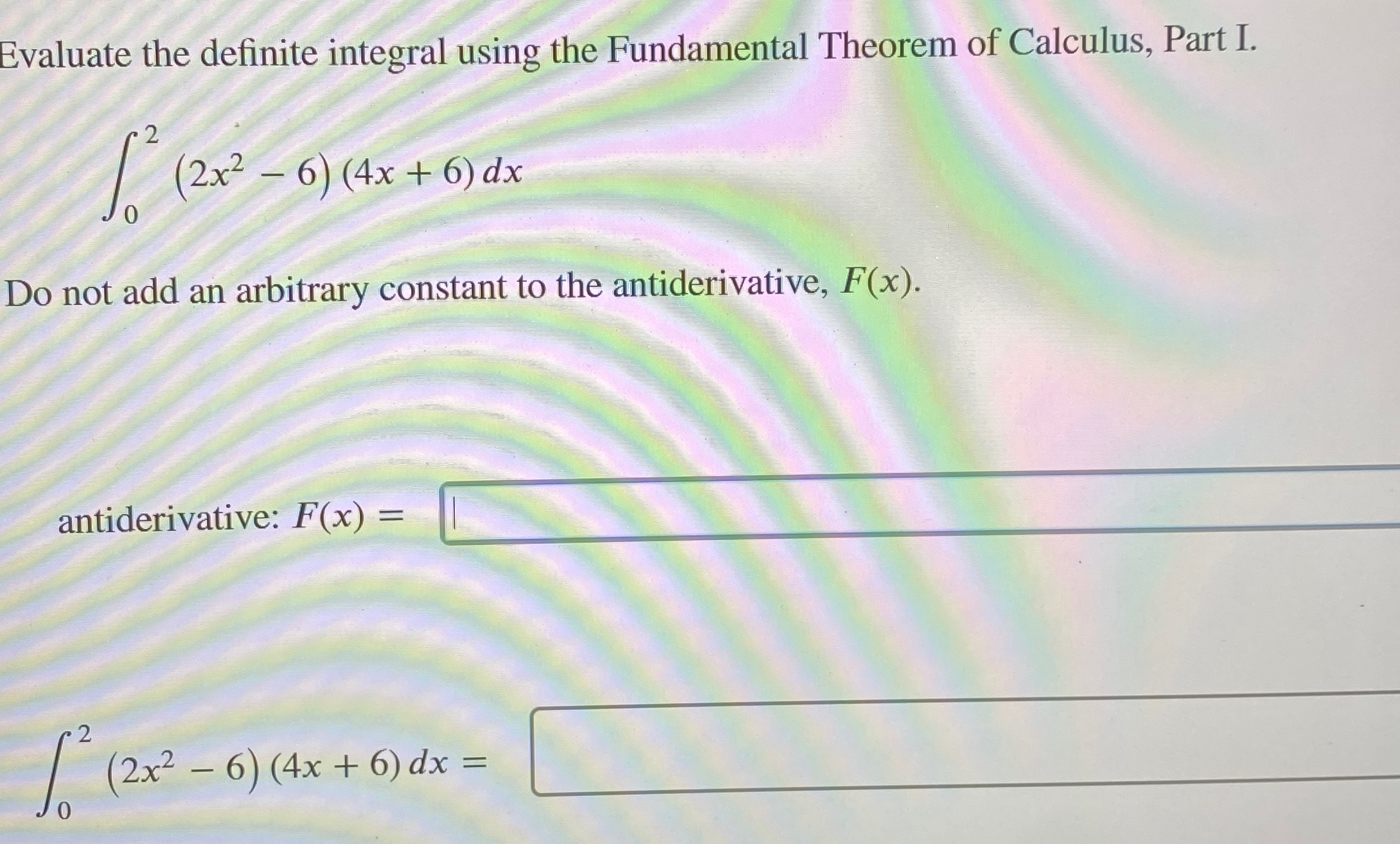 Solved Evaluate the definite integral using the Fundamental | Chegg.com