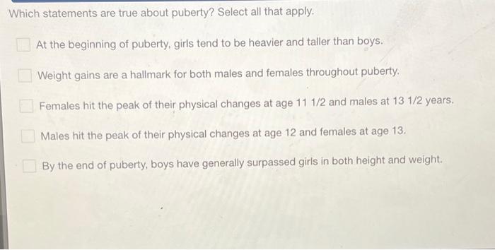 puberty for girls age 11