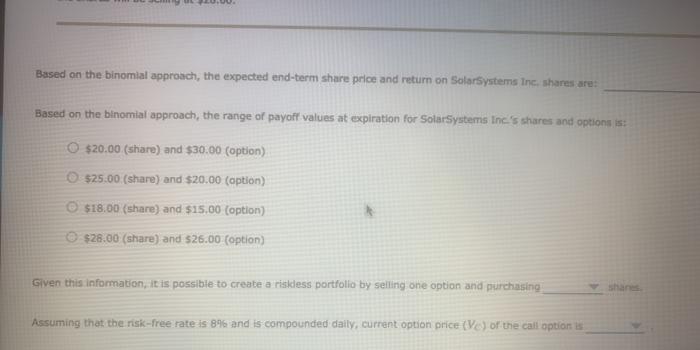 Solved 5. Option pricing - Single-period binomial approach | Chegg.com