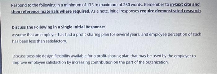 Solved Respond to the following in a minimum of 175 to | Chegg.com