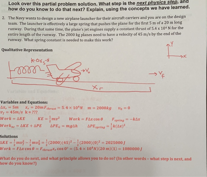 Problem Partial Solved Solved Look over this partial problem solution. What step is | Chegg.com