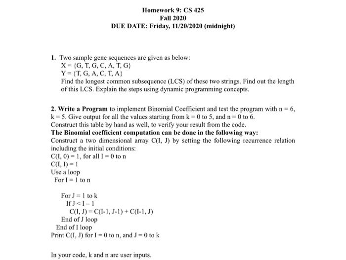 Solved Homework 9 Cs 425 Fall Due Date Friday 11 Chegg Com