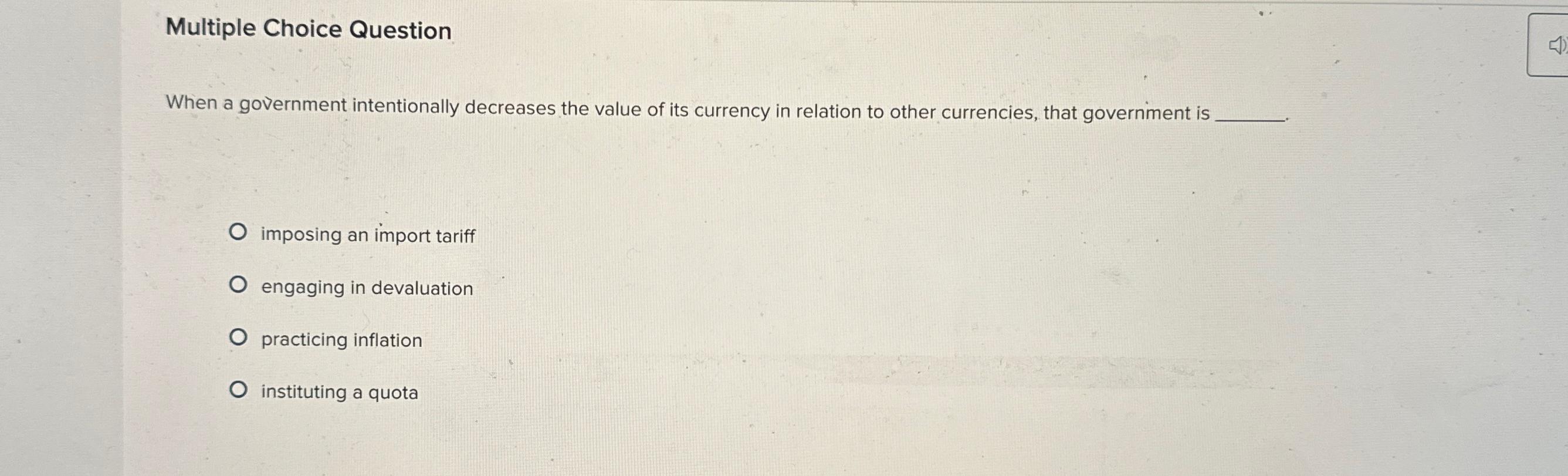 Solved Multiple Choice QuestionWhen a government | Chegg.com