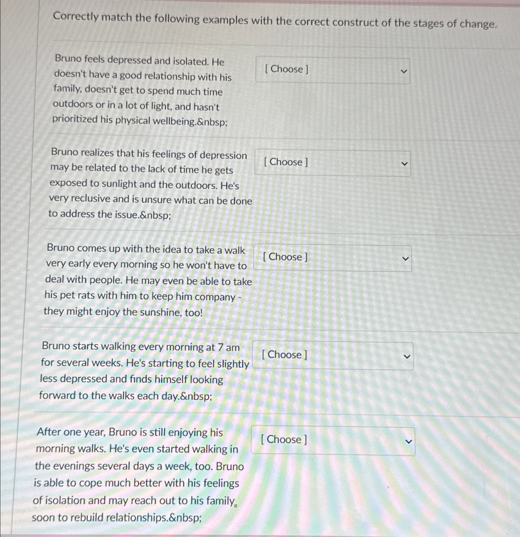 Solved Correctly match the following examples with the | Chegg.com