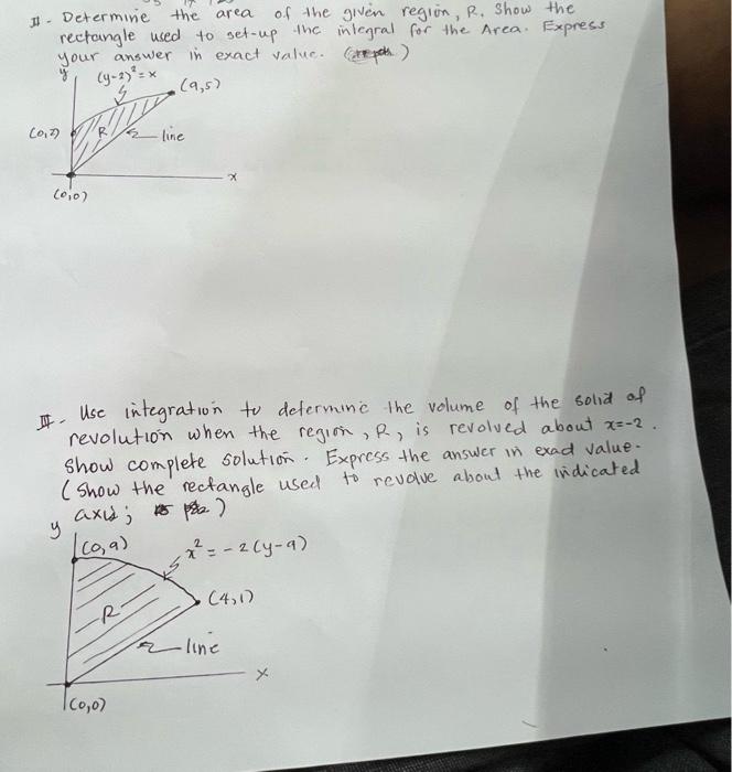Solved 14- Determine the area of the given region, P. Show | Chegg.com