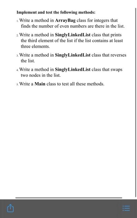 Solved Implement And Test The Following Methods: Write A | Chegg.com