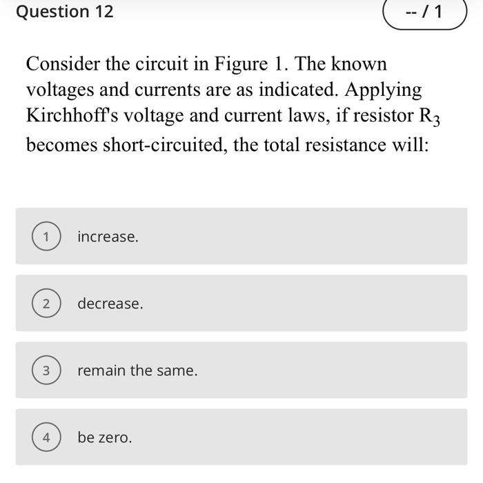 Solved Question 11 ( -- / 1 Consider the circuit in Figure | Chegg.com