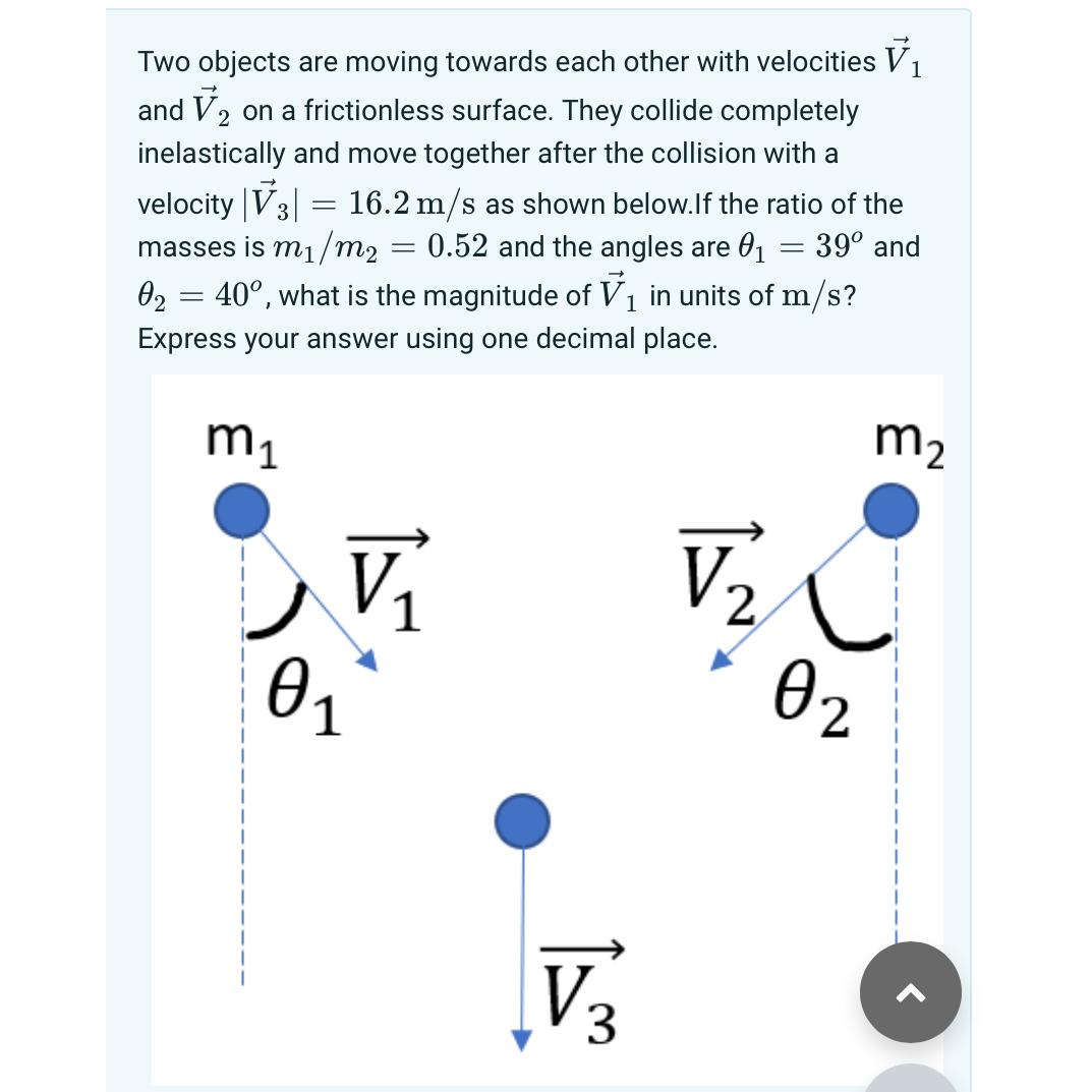 Solved Two Objects Are Moving Towards Each Other With | Chegg.com