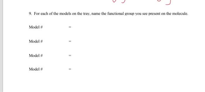 9. For each of the models on the tray, name the | Chegg.com