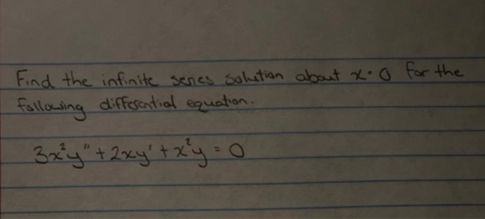 Solved About Xoo For The Find The Following Infinite Seri Chegg Com