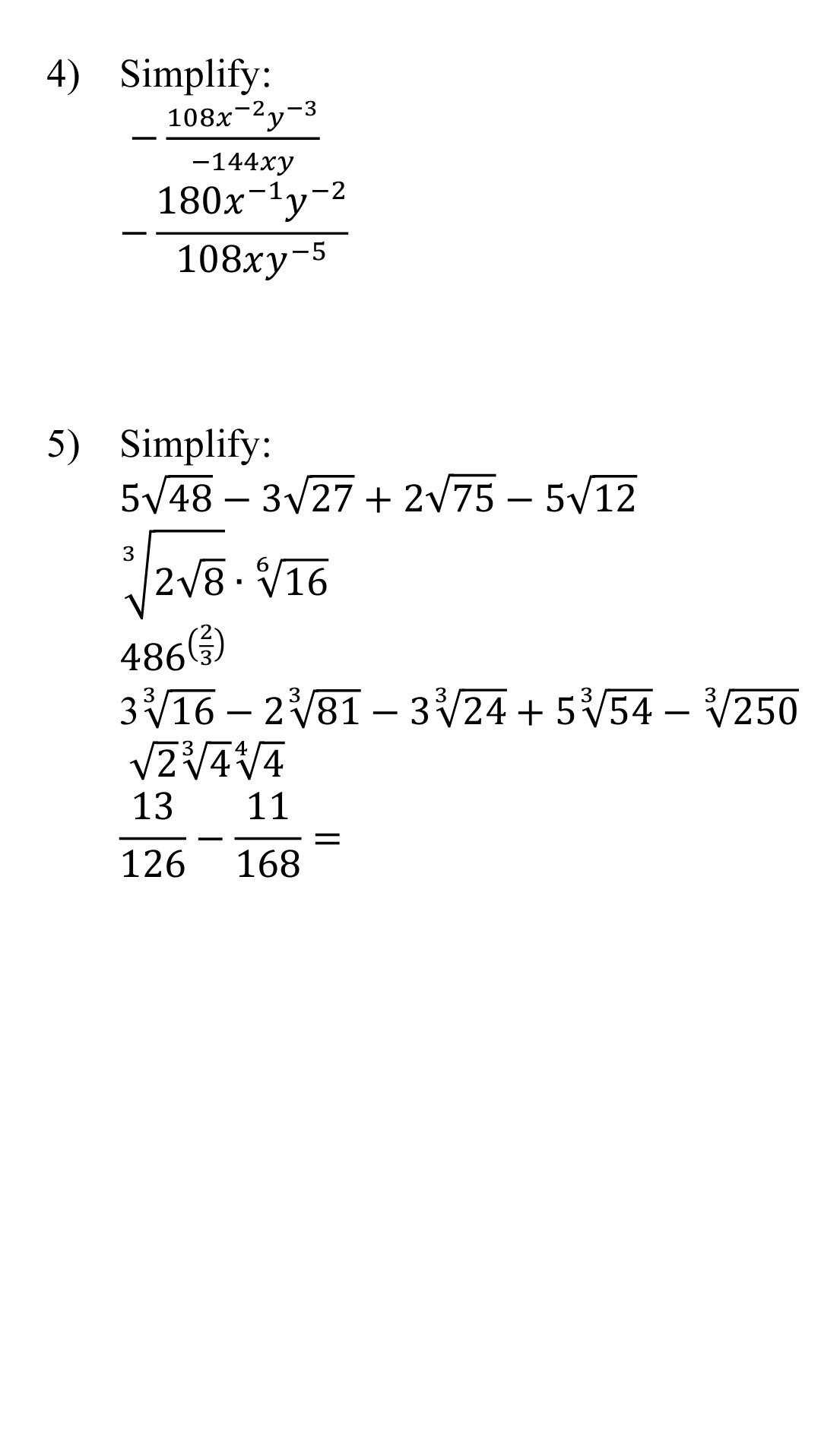 2 x 3 y 108