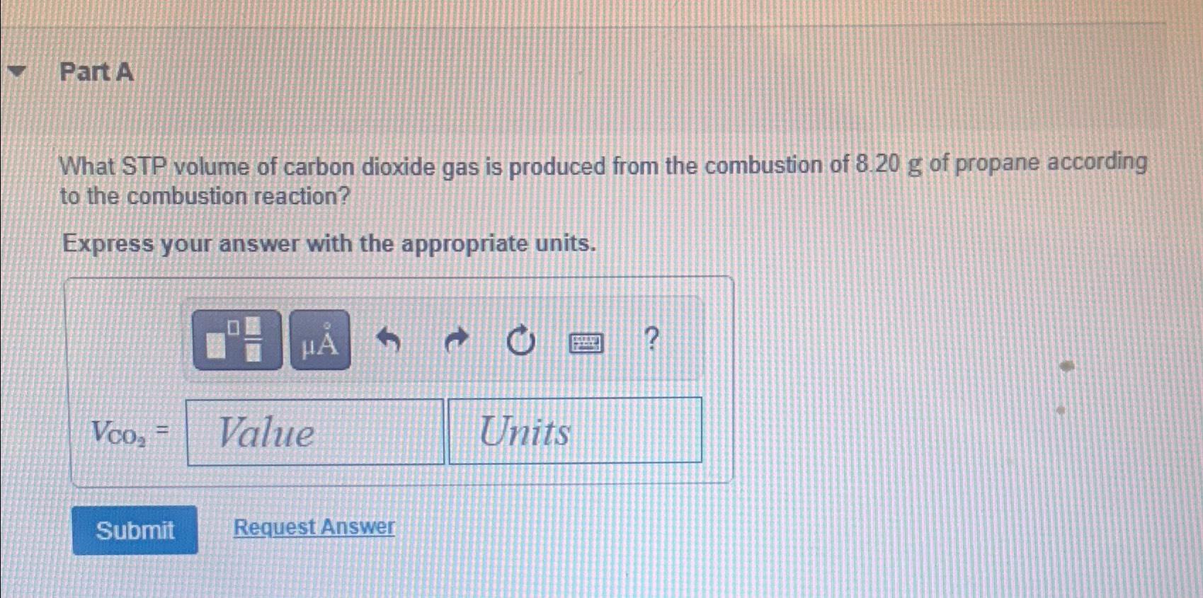 solved-part-awhat-stp-volume-of-carbon-dioxide-gas-is-chegg