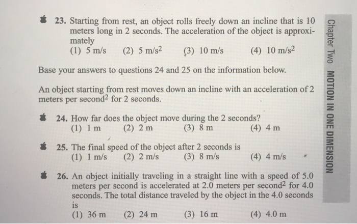 Solved 17. The speed of an object undergoing constant | Chegg.com