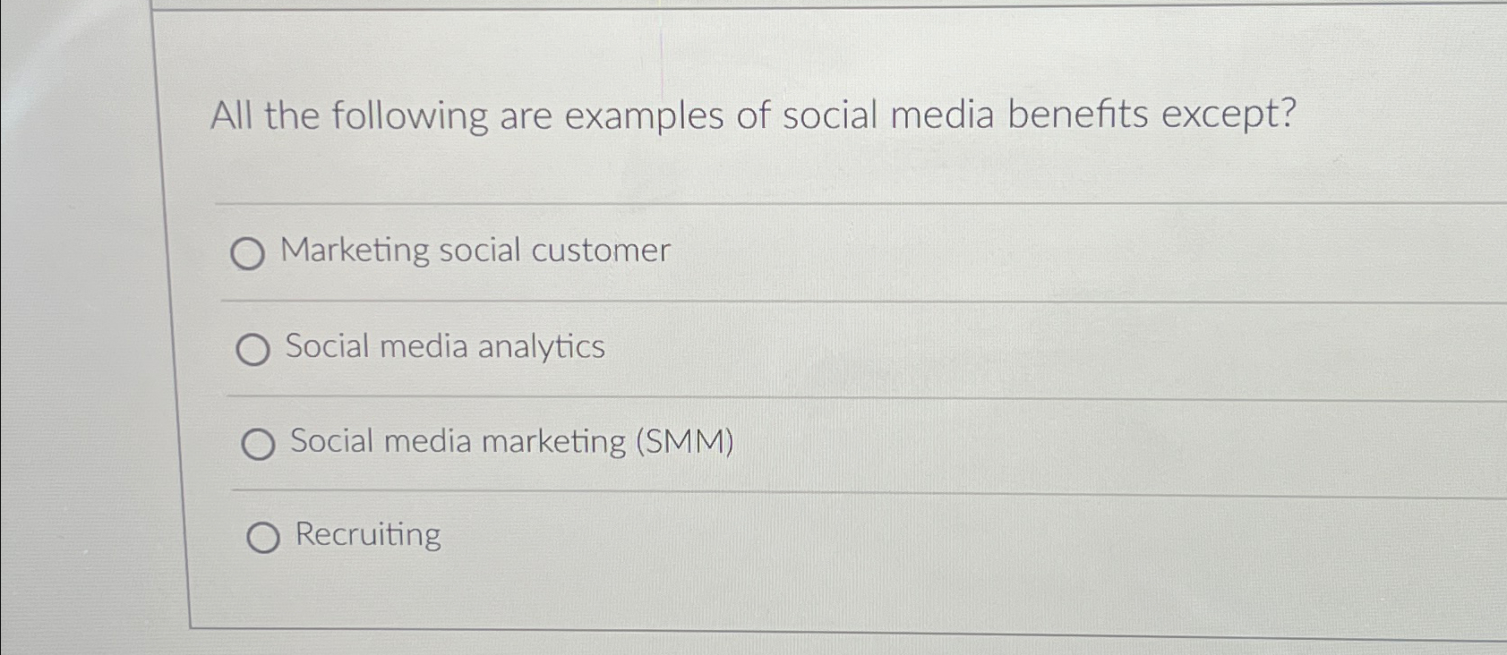 Solved All the following are examples of social media | Chegg.com