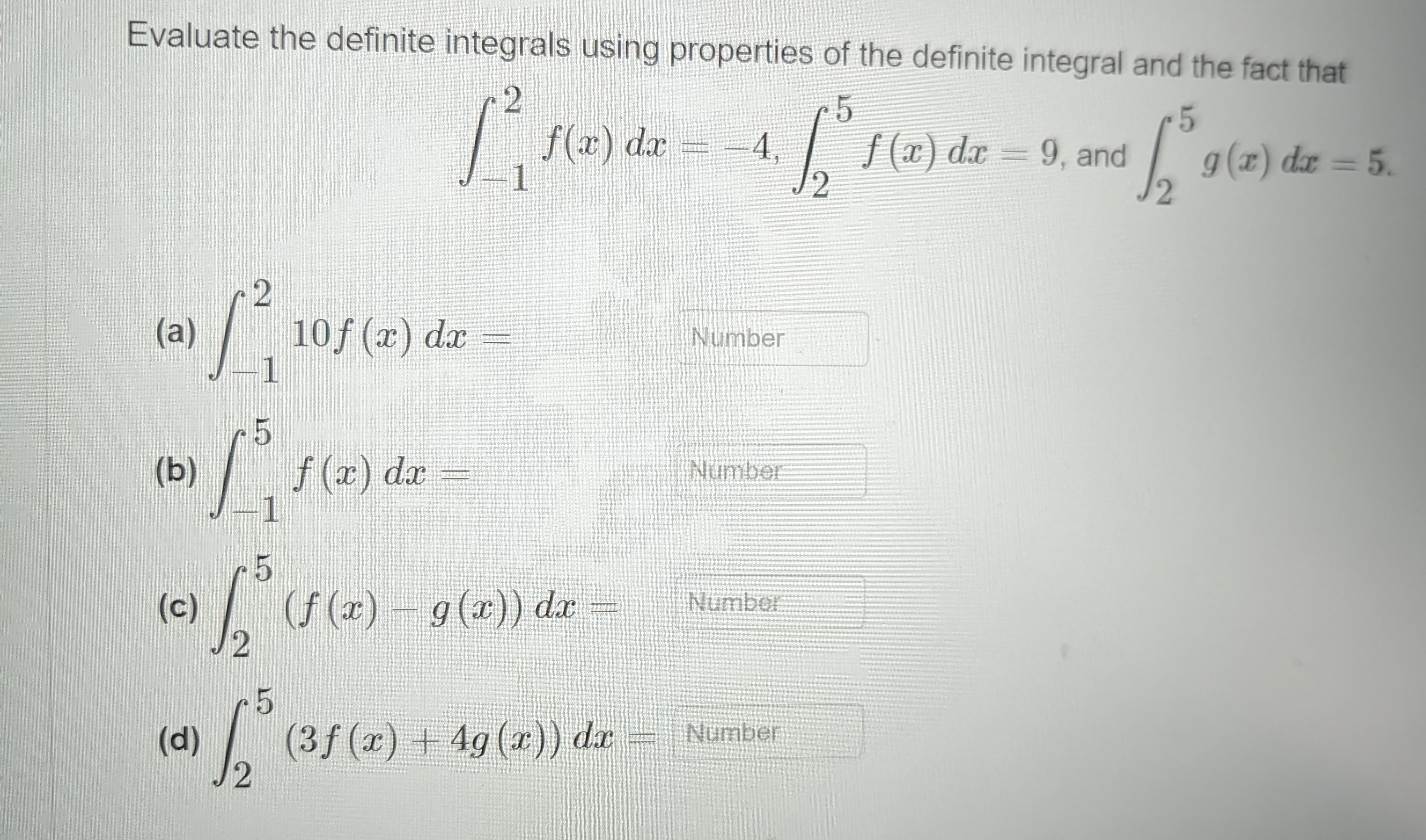 Solved Evaluate the definite integrals using properties of | Chegg.com