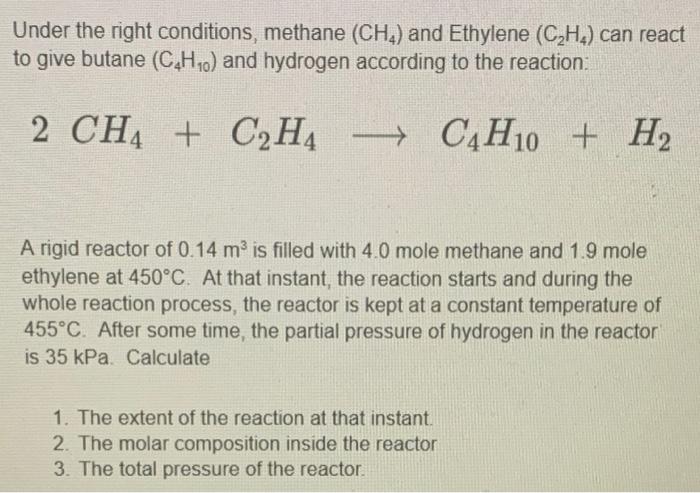 Solved Under the right conditions methane CH4 and Chegg