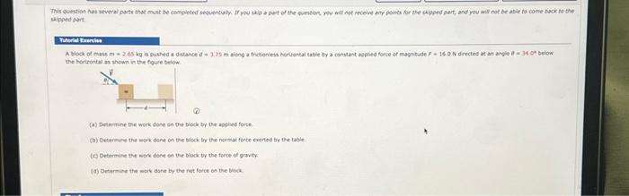 Solved Step 1 (a) The work W done on an object by a constant | Chegg.com