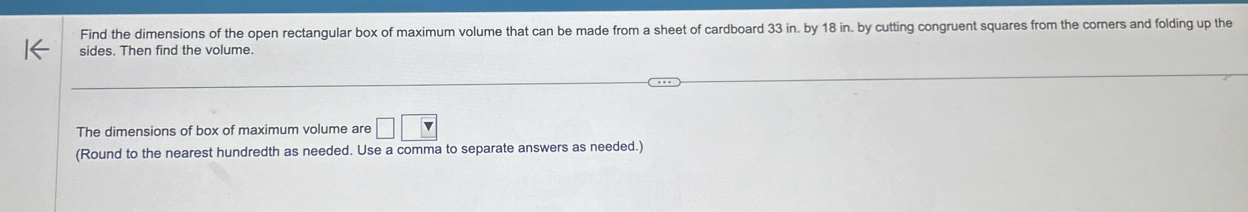 Solved Find the dimensions of the open rectangular box of | Chegg.com