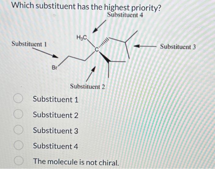 Solved Which Substituent Has The Highest Priority? | Chegg.com