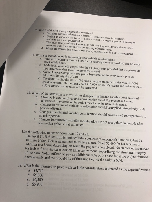 Solved 16. Which of the following statement is most true? a.