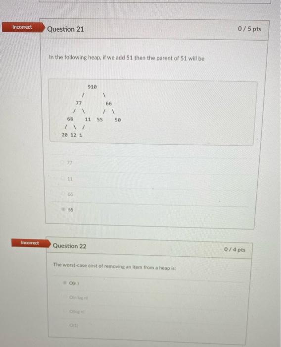 Solved Partial Question 23 2/4 pts Which of the following | Chegg.com