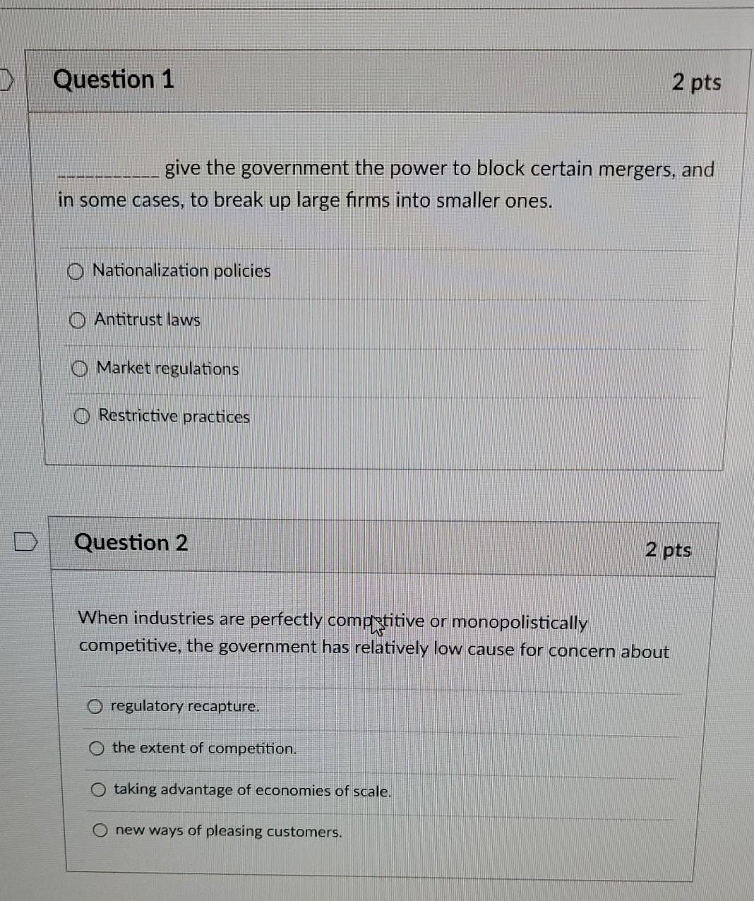 Solved Question 1 2 pts give the government the power to | Chegg.com