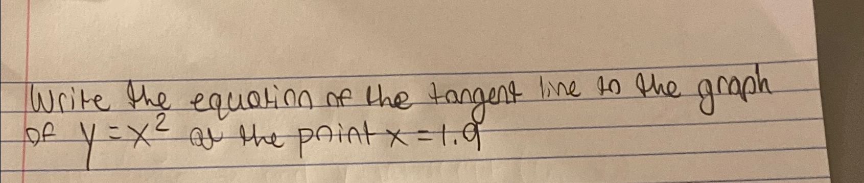 Solved Write the equation of the tangent line to the graph | Chegg.com