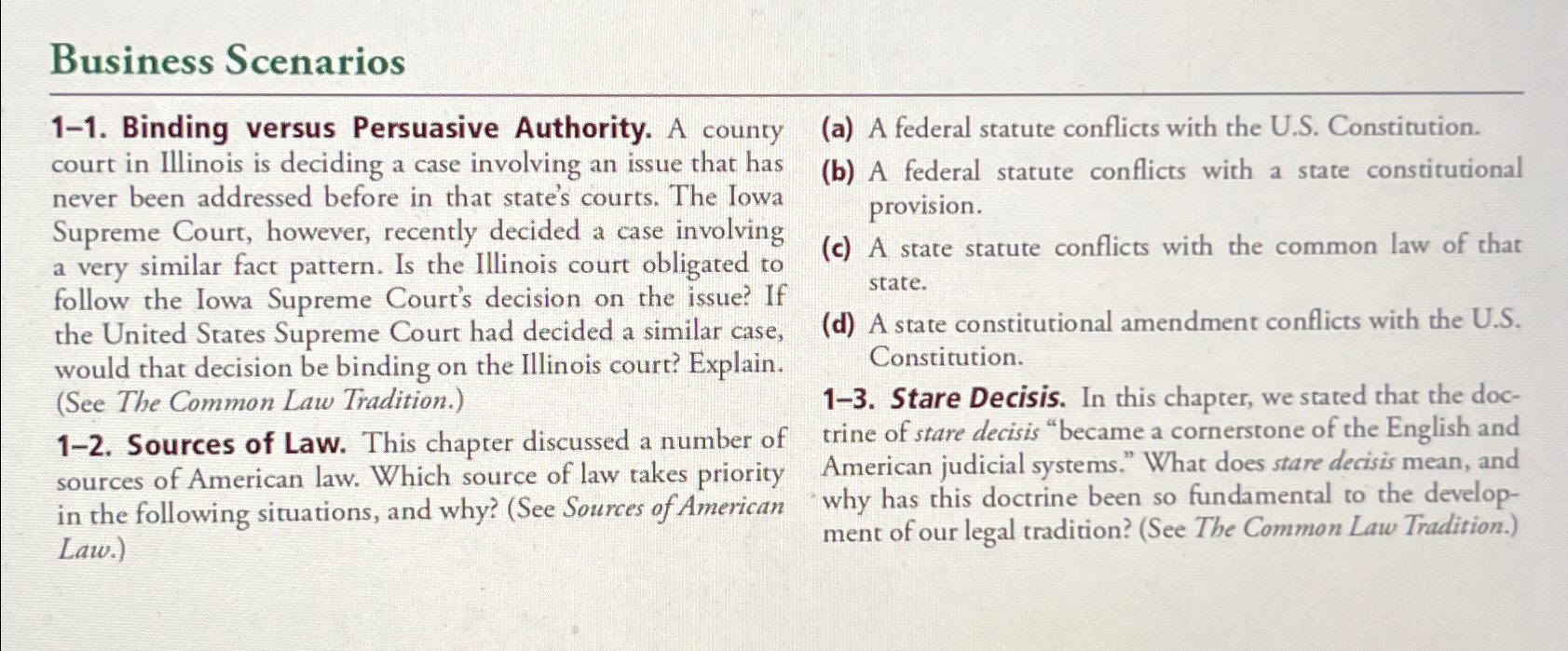 Solved Business Scenarios11. ﻿Binding versus Persuasive