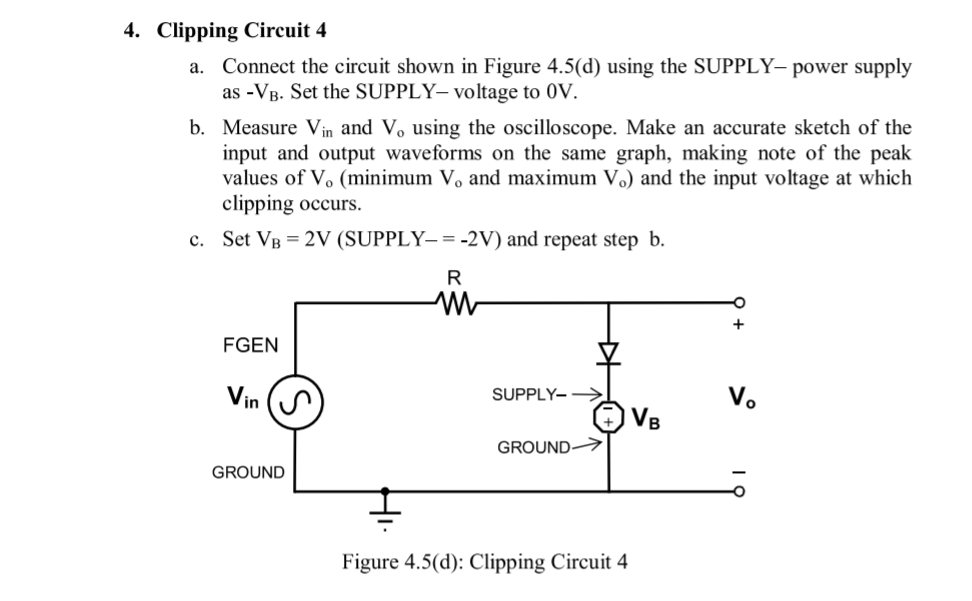 Solved 1. Ideal Clipping Circuits - Build 4 circuits | Chegg.com