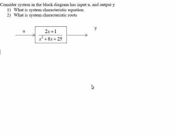 Solved Consider system in the block diagram has input u, and | Chegg.com