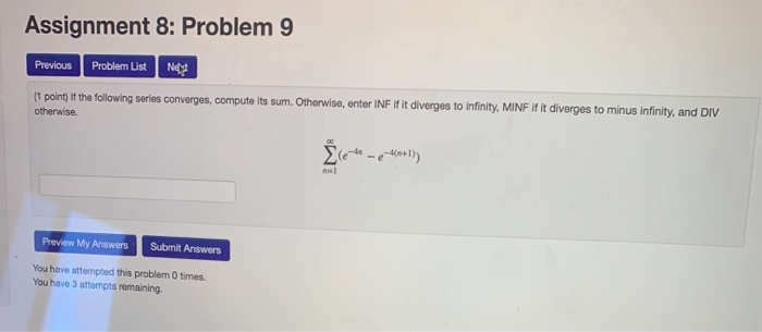 Solved Assignment 8: Problem 2 Previous Problem List Next (1 | Chegg.com