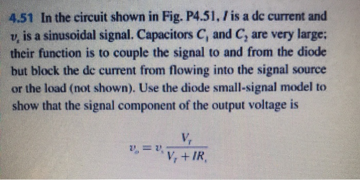 Solved 4.51 In the circuit shown in Fig. P4.51.7 is a dc | Chegg.com