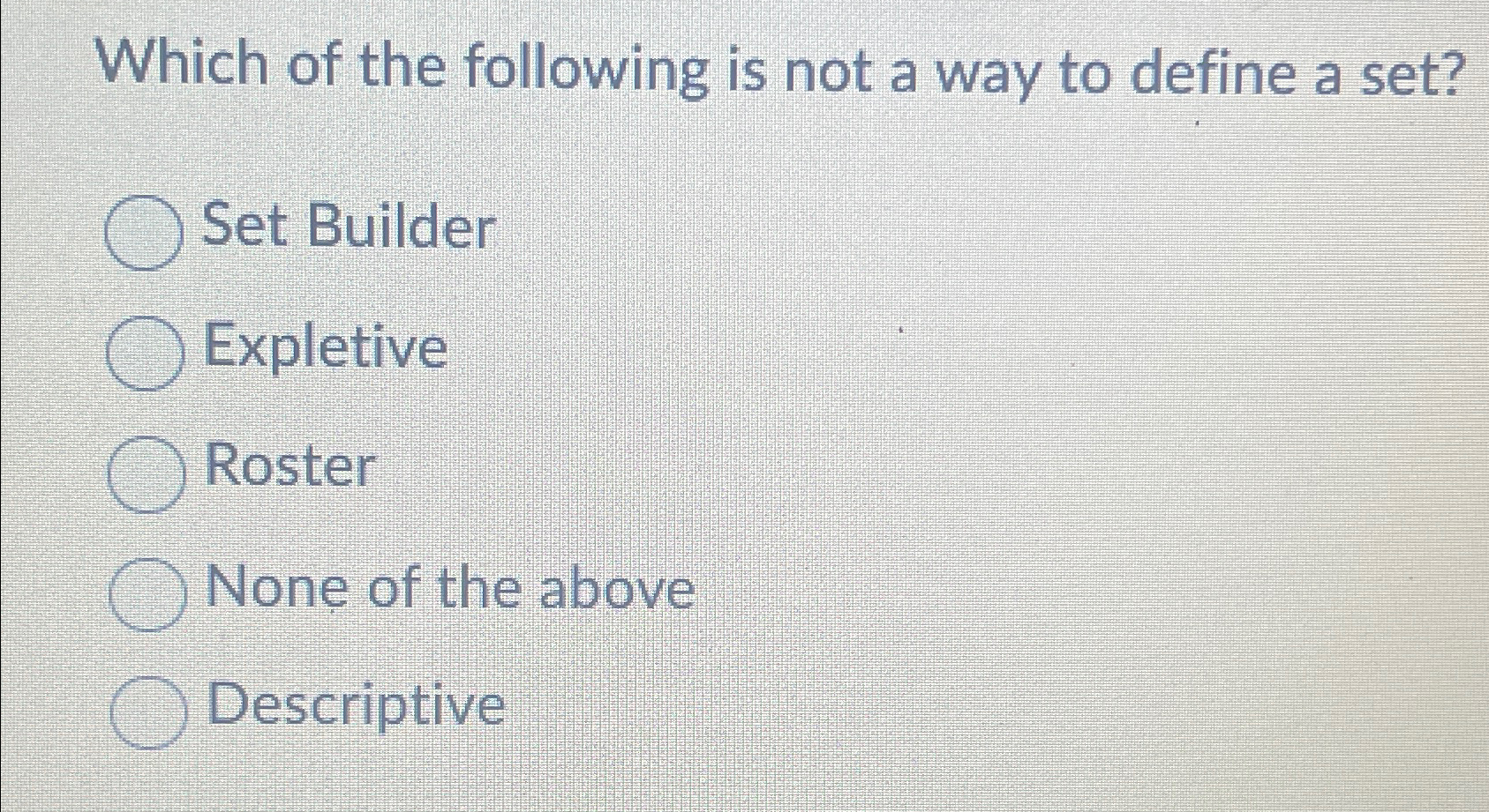 Solved Which of the following is not a way to define a | Chegg.com