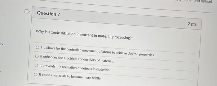 Solved In the context of materials science, what is atomic | Chegg.com