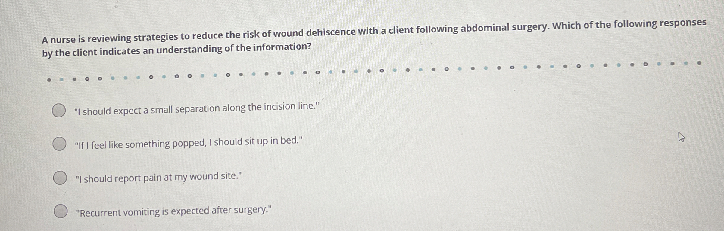 Solved A nurse is reviewing strategies to reduce the risk of